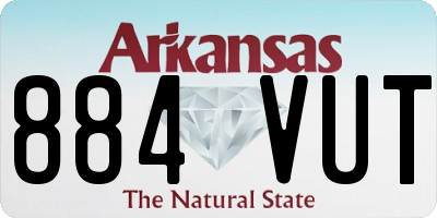AR license plate 884VUT