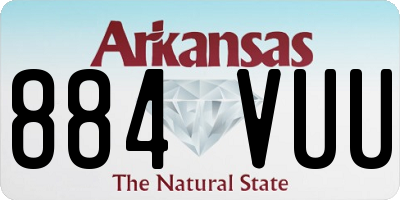 AR license plate 884VUU