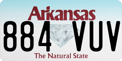 AR license plate 884VUV