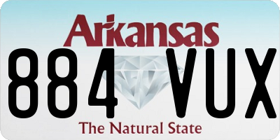 AR license plate 884VUX
