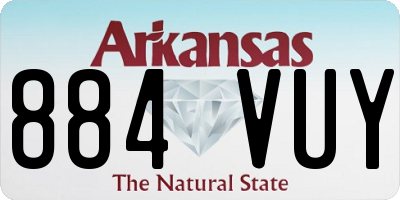 AR license plate 884VUY