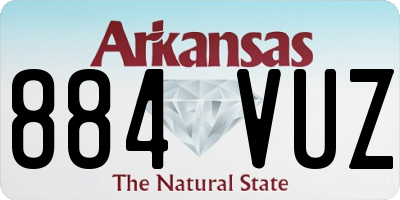 AR license plate 884VUZ