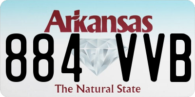 AR license plate 884VVB