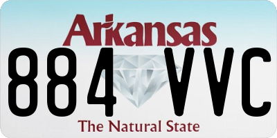 AR license plate 884VVC
