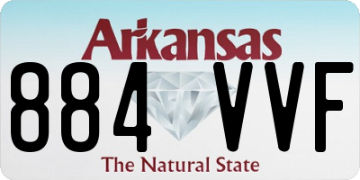 AR license plate 884VVF