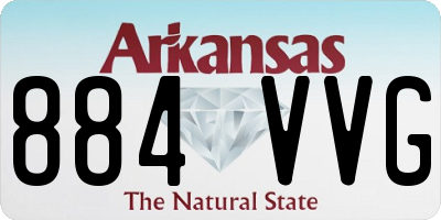 AR license plate 884VVG