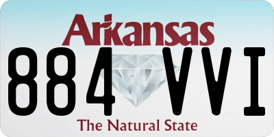 AR license plate 884VVI