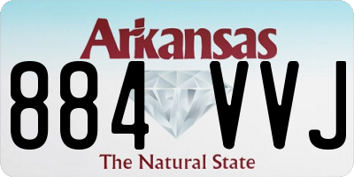 AR license plate 884VVJ
