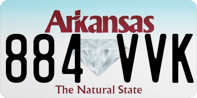 AR license plate 884VVK
