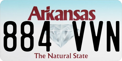 AR license plate 884VVN