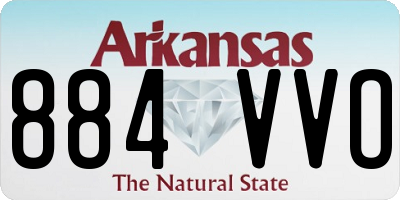 AR license plate 884VVO