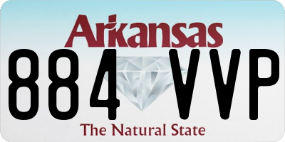 AR license plate 884VVP