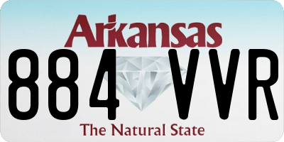 AR license plate 884VVR