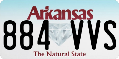 AR license plate 884VVS