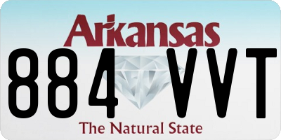 AR license plate 884VVT