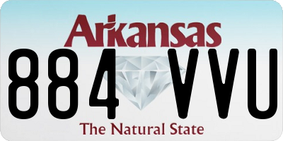 AR license plate 884VVU