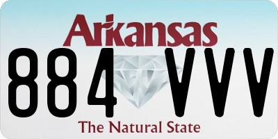 AR license plate 884VVV