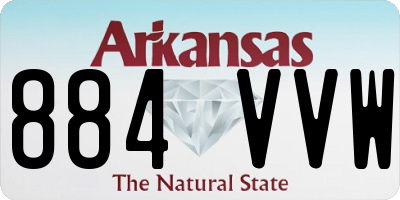 AR license plate 884VVW