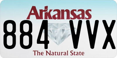 AR license plate 884VVX