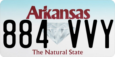 AR license plate 884VVY