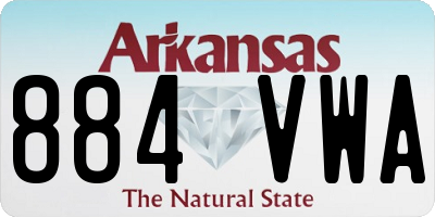 AR license plate 884VWA