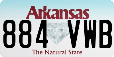 AR license plate 884VWB