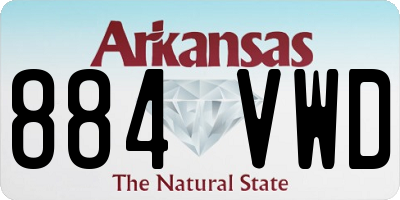 AR license plate 884VWD
