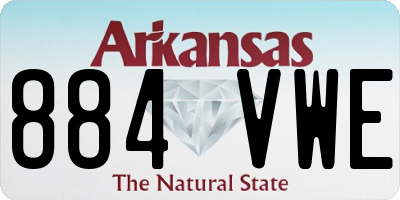 AR license plate 884VWE