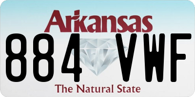 AR license plate 884VWF