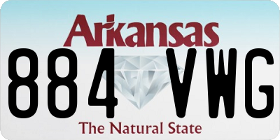 AR license plate 884VWG