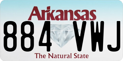 AR license plate 884VWJ