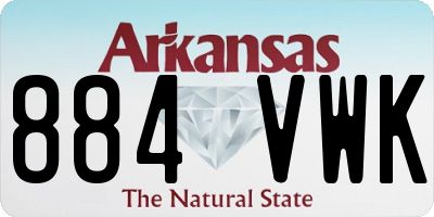AR license plate 884VWK