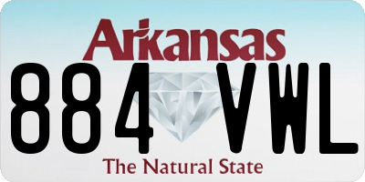 AR license plate 884VWL