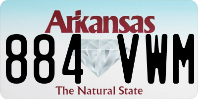 AR license plate 884VWM