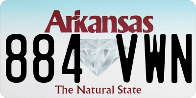 AR license plate 884VWN