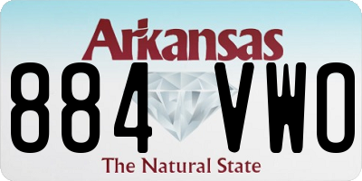 AR license plate 884VWO