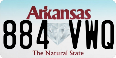 AR license plate 884VWQ