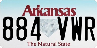 AR license plate 884VWR