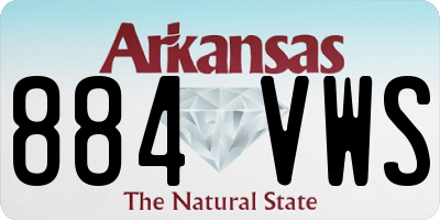 AR license plate 884VWS