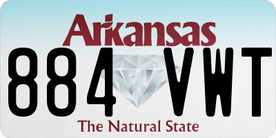 AR license plate 884VWT