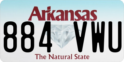 AR license plate 884VWU