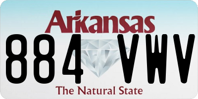 AR license plate 884VWV
