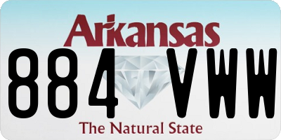 AR license plate 884VWW