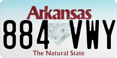 AR license plate 884VWY