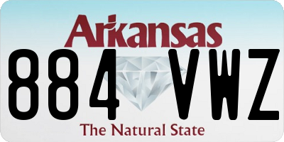 AR license plate 884VWZ