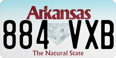 AR license plate 884VXB