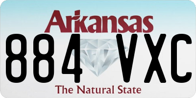 AR license plate 884VXC