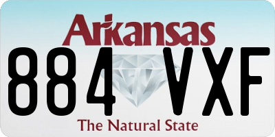 AR license plate 884VXF