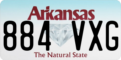 AR license plate 884VXG