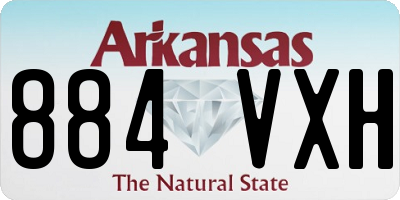 AR license plate 884VXH